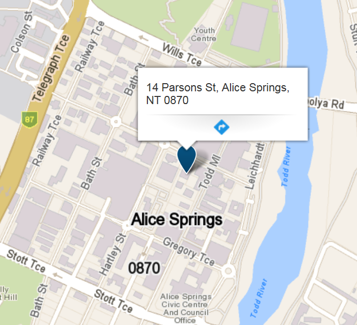 Alice Springs Court Google Maps
